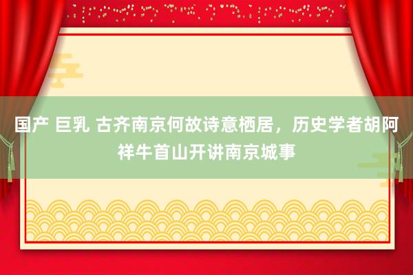 国产 巨乳 古齐南京何故诗意栖居，历史学者胡阿祥牛首山开讲南京城事