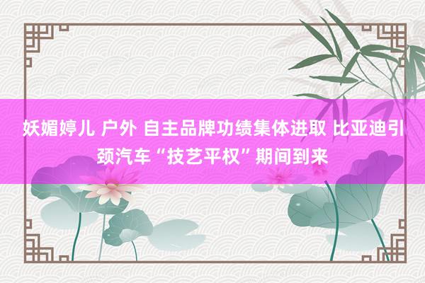 妖媚婷儿 户外 自主品牌功绩集体进取 比亚迪引颈汽车“技艺平权”期间到来