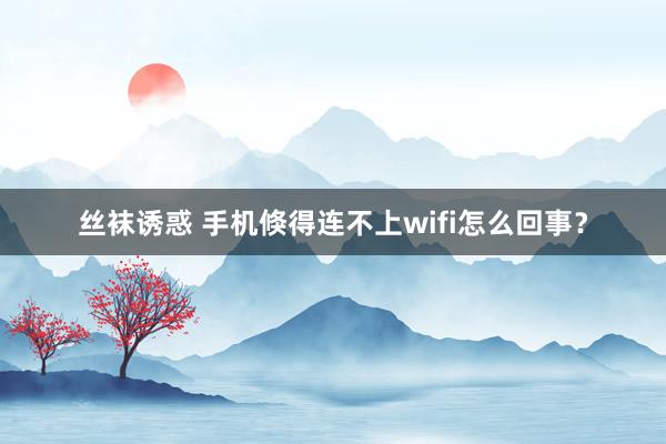 丝袜诱惑 手机倏得连不上wifi怎么回事？