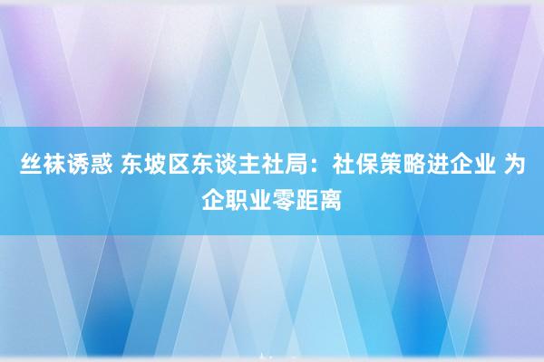 丝袜诱惑 东坡区东谈主社局：社保策略进企业 为企职业零距离