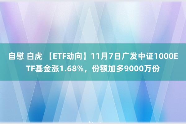 自慰 白虎 【ETF动向】11月7日广发中证1000ETF基金涨1.68%，份额加多9000万份