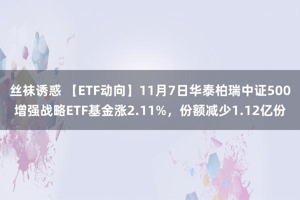 丝袜诱惑 【ETF动向】11月7日华泰柏瑞中证500增强战略ETF基金涨2.11%，份额减少1.12亿份