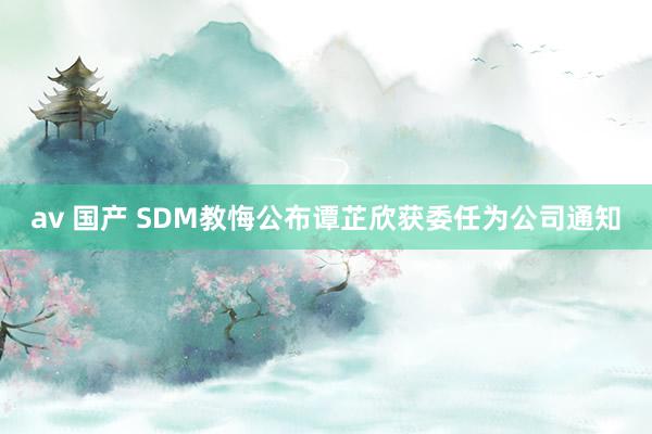 av 国产 SDM教悔公布谭芷欣获委任为公司通知