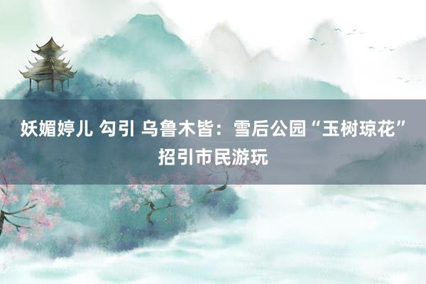 妖媚婷儿 勾引 乌鲁木皆：雪后公园“玉树琼花”招引市民游玩