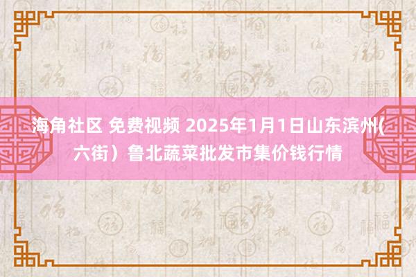 海角社区 免费视频 2025年1月1日山东滨州(六街）鲁北蔬菜批发市集价钱行情