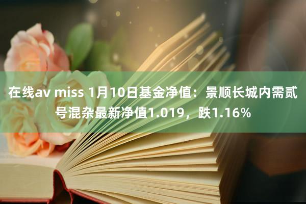 在线av miss 1月10日基金净值：景顺长城内需贰号混杂最新净值1.019，跌1.16%